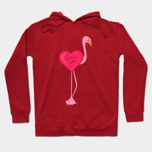 A Flamingo in Love Hoodie